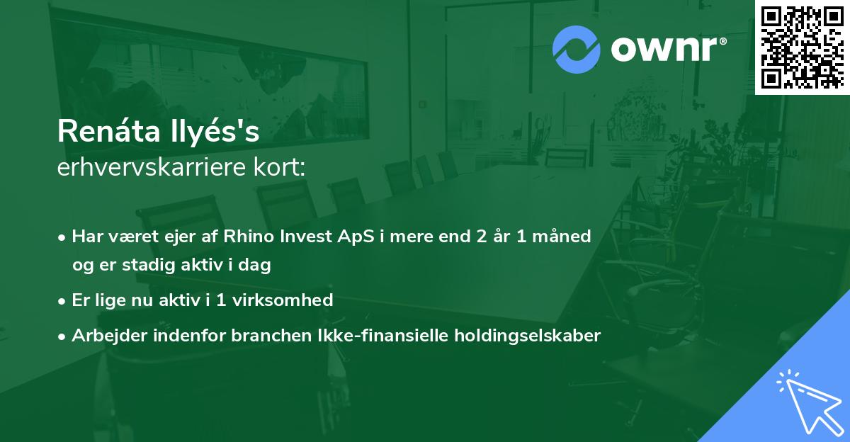 Renáta Ilyés's erhvervskarriere kort
