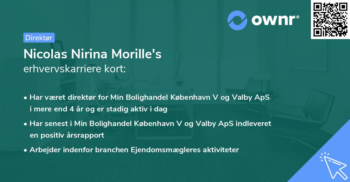 Nicolas Nirina Morille's erhvervskarriere kort
