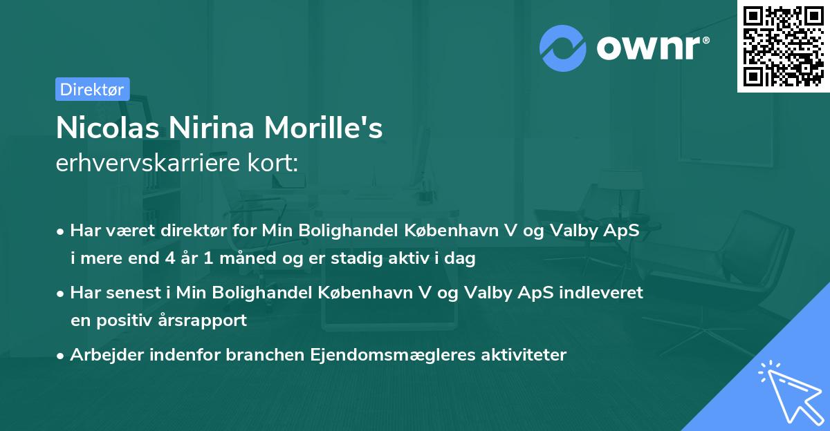 Nicolas Nirina Morille's erhvervskarriere kort