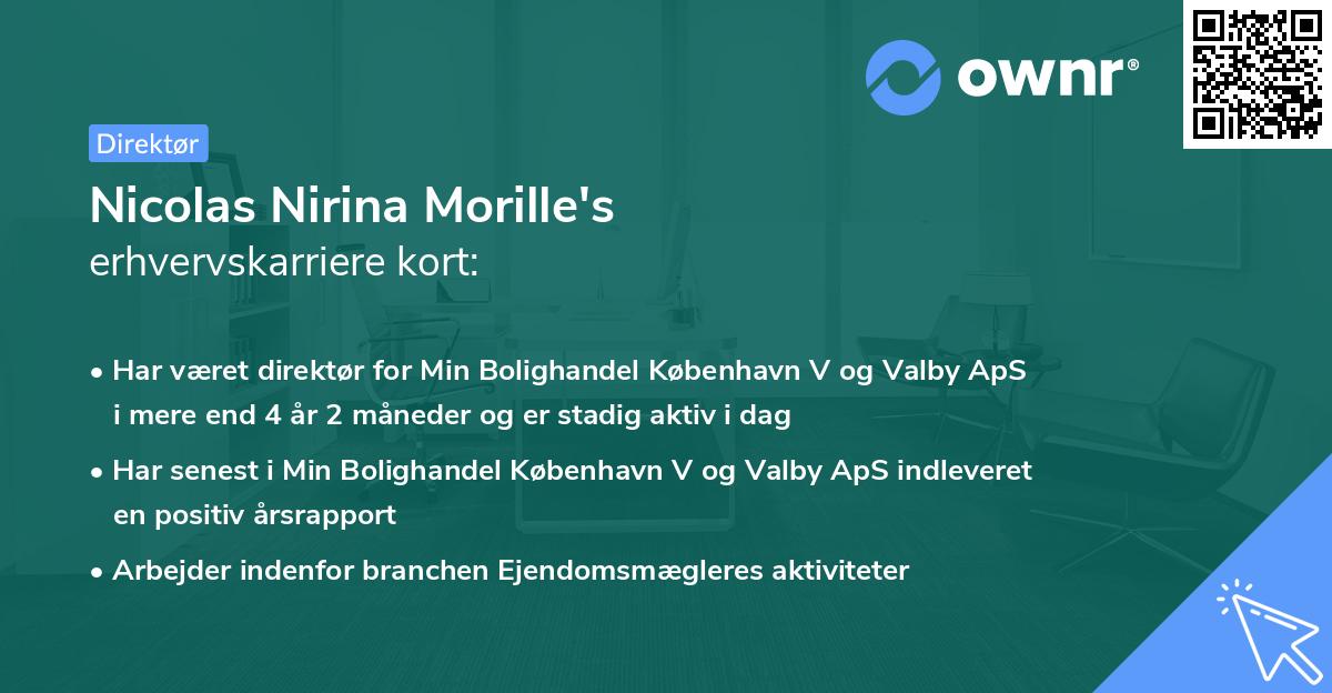 Nicolas Nirina Morille's erhvervskarriere kort