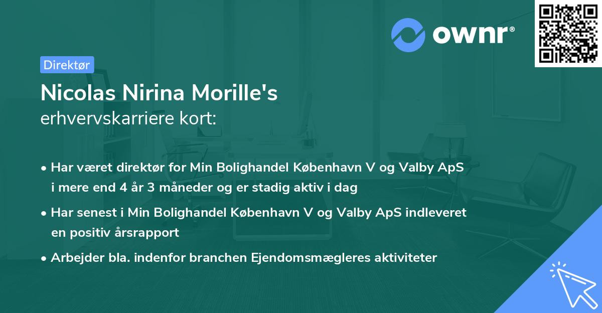 Nicolas Nirina Morille's erhvervskarriere kort