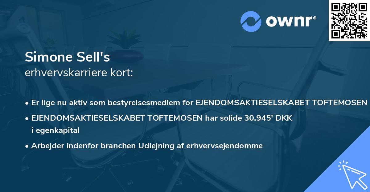 Simone Sell's erhvervskarriere kort