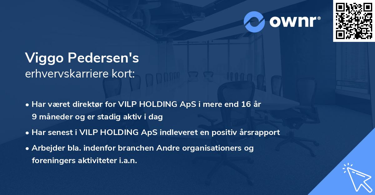 Viggo Pedersen's erhvervskarriere kort
