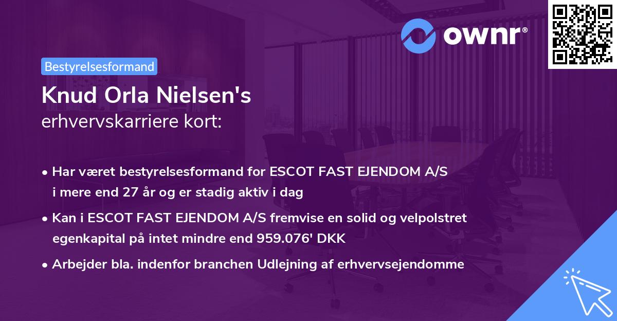 Knud Orla Nielsen's erhvervskarriere kort