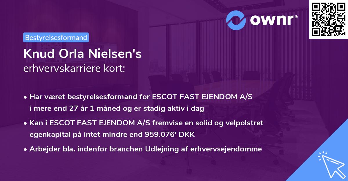 Knud Orla Nielsen's erhvervskarriere kort