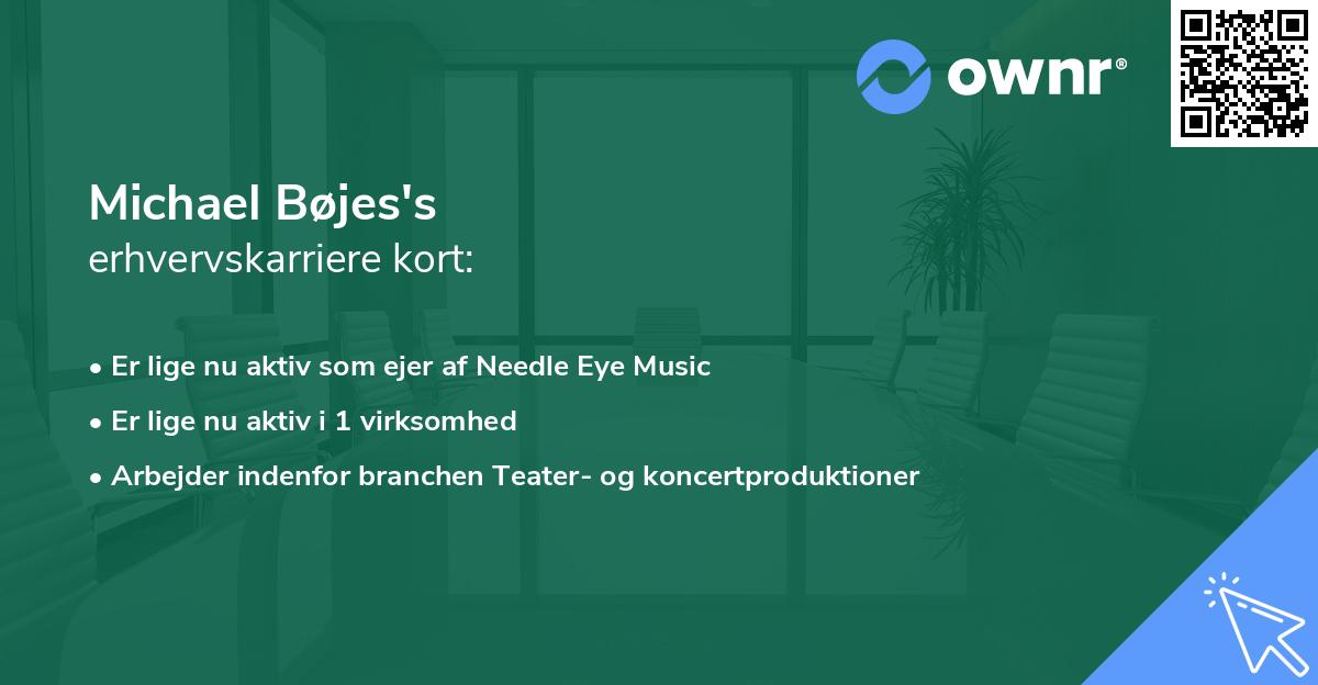 Michael Bøjes's erhvervskarriere kort
