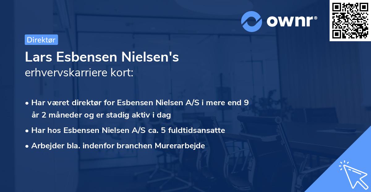 Lars Esbensen Nielsen's erhvervskarriere kort