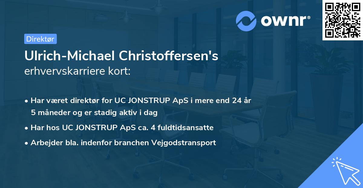 Ulrich-Michael Christoffersen's erhvervskarriere kort