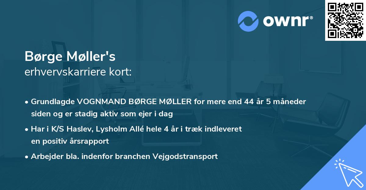 Børge Møller's erhvervskarriere kort