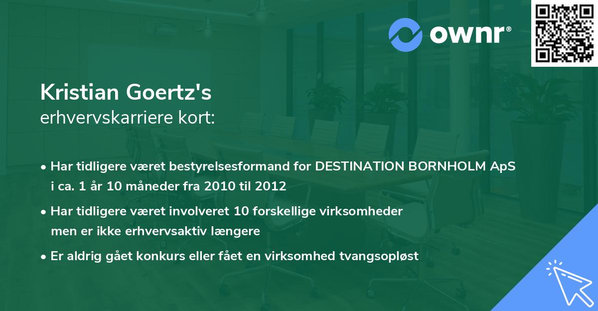 Kristian Goertz's erhvervskarriere kort
