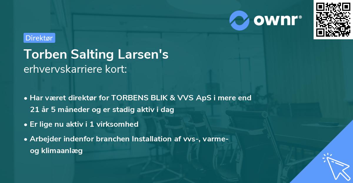 Torben Salting Larsen's erhvervskarriere kort