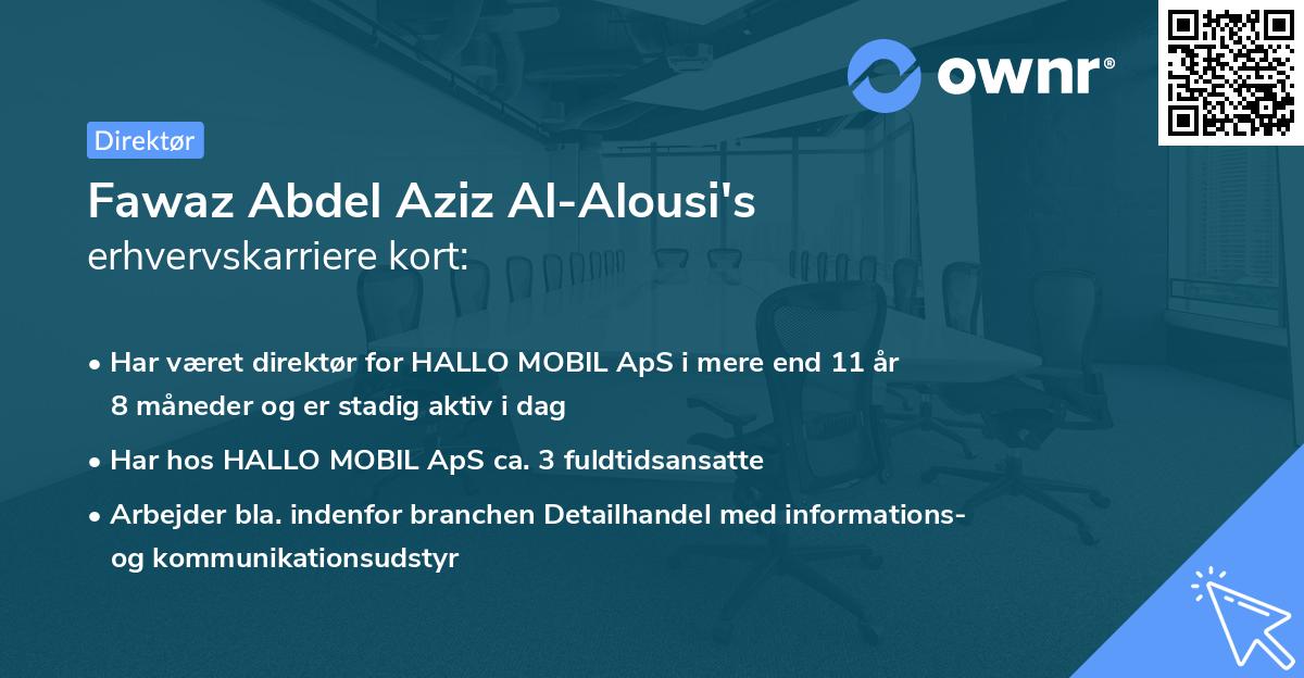Fawaz Abdel Aziz Al-Alousi's erhvervskarriere kort