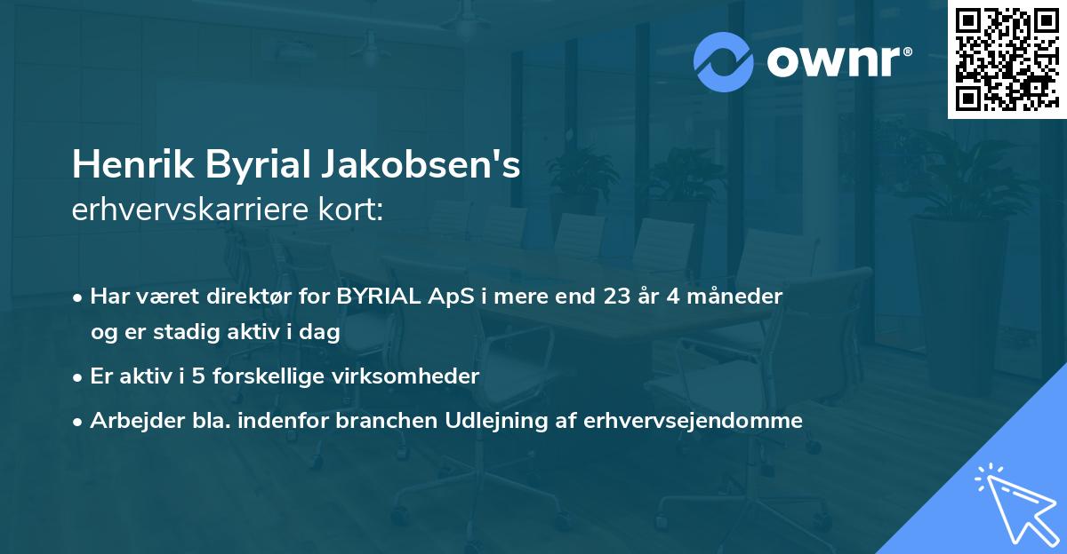 Henrik Byrial Jakobsen's erhvervskarriere kort