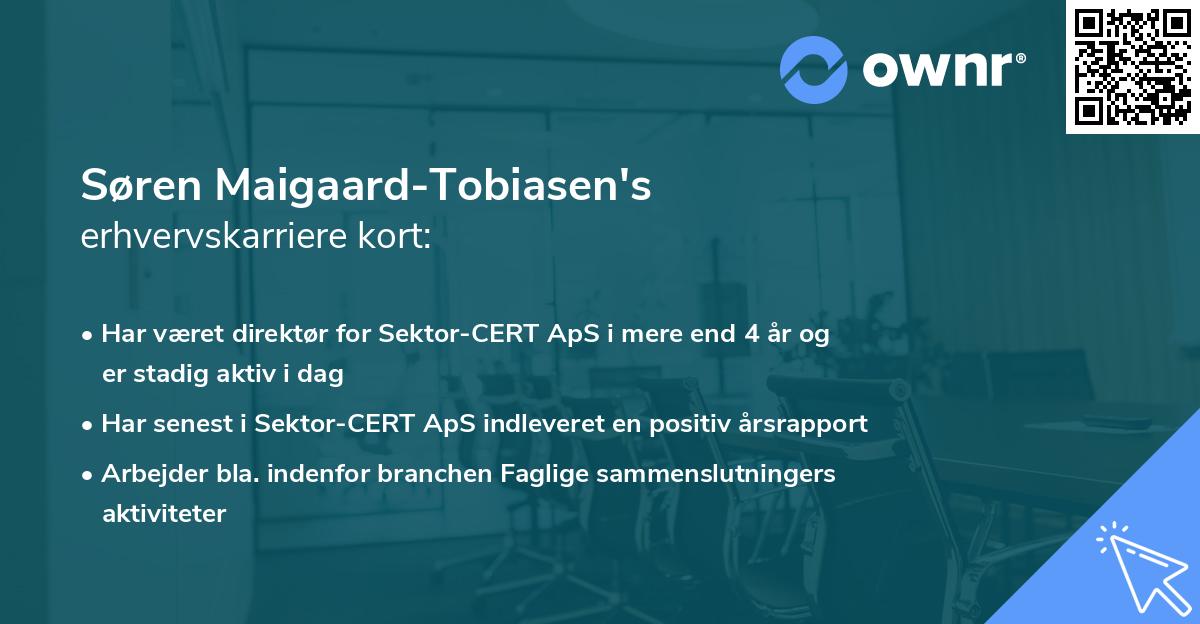 Søren Maigaard-Tobiasen's erhvervskarriere kort
