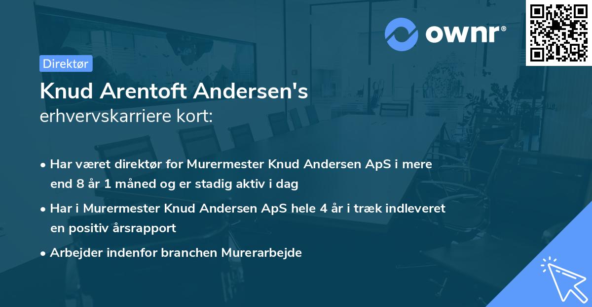 Knud Arentoft Andersen's erhvervskarriere kort