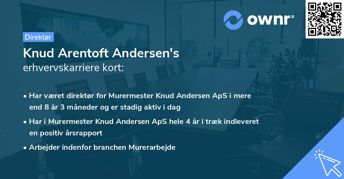 Knud Arentoft Andersen's erhvervskarriere kort