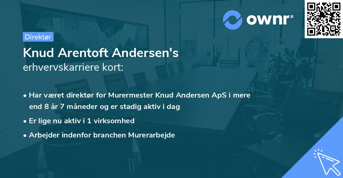 Knud Arentoft Andersen's erhvervskarriere kort