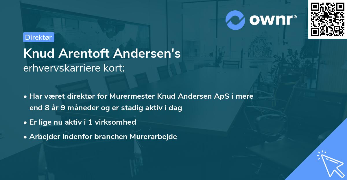 Knud Arentoft Andersen's erhvervskarriere kort
