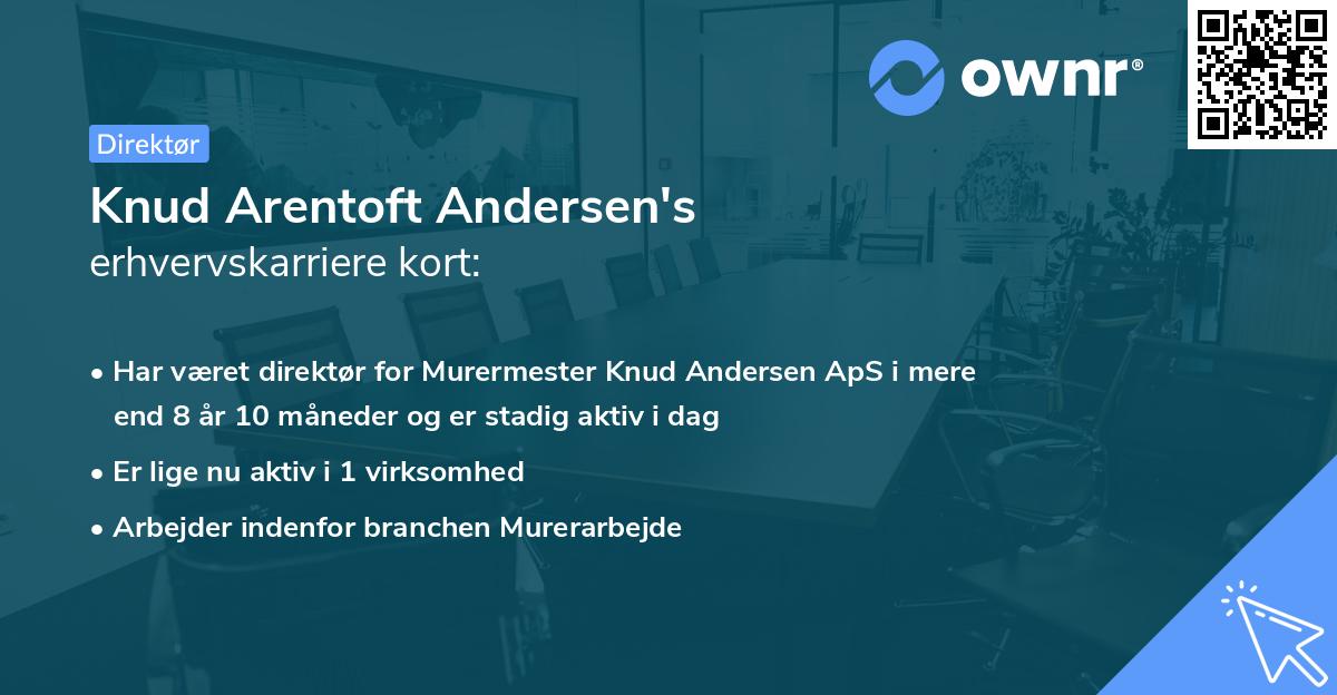 Knud Arentoft Andersen's erhvervskarriere kort