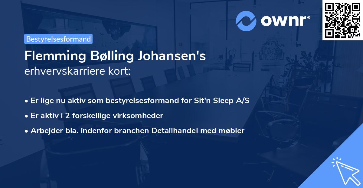 Flemming Bølling Johansen's erhvervskarriere kort
