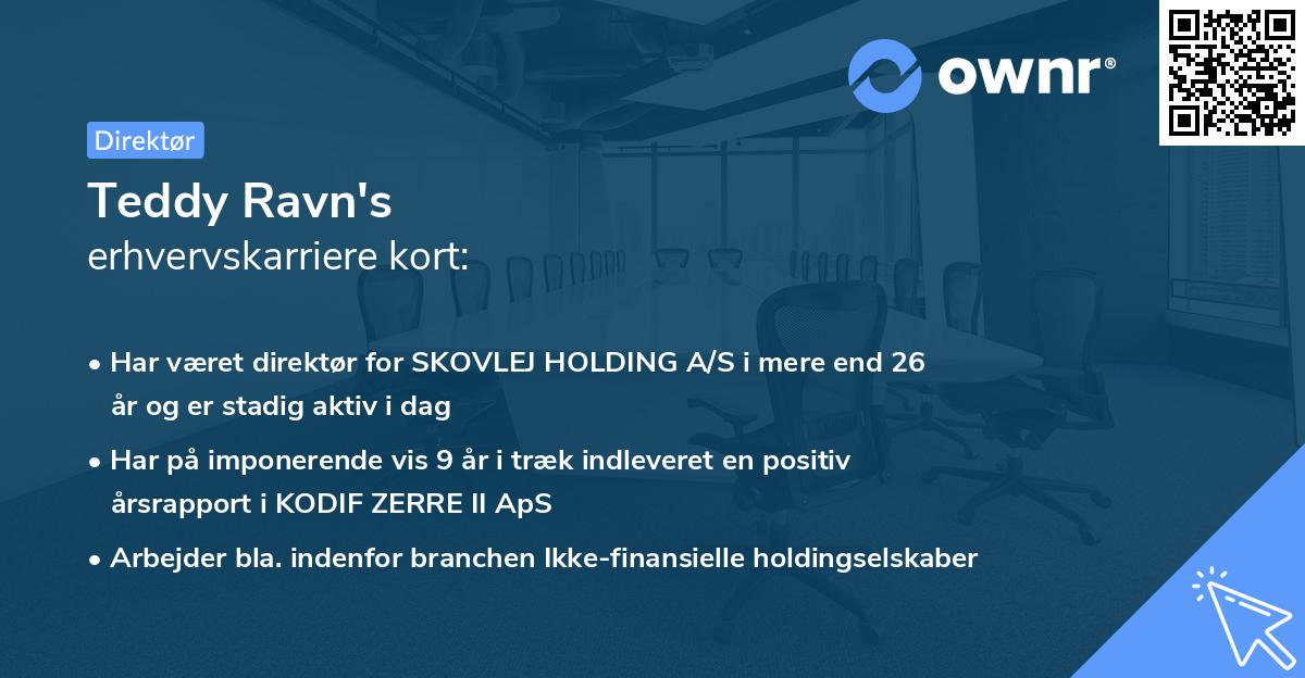 Teddy Ravn's erhvervskarriere kort