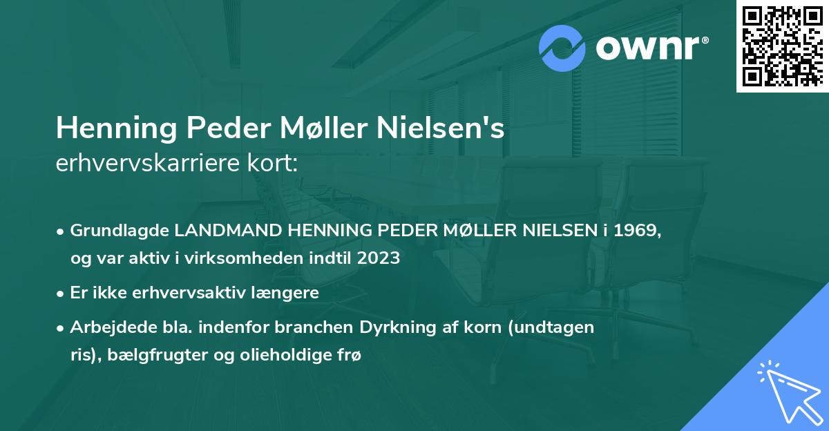 Henning Peder Møller Nielsen's erhvervskarriere kort