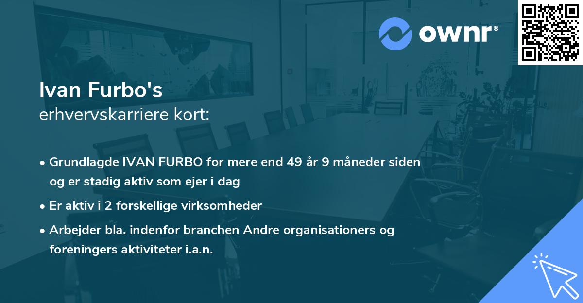 Ivan Furbo's erhvervskarriere kort