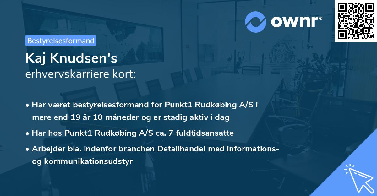 Kaj Knudsen's erhvervskarriere kort