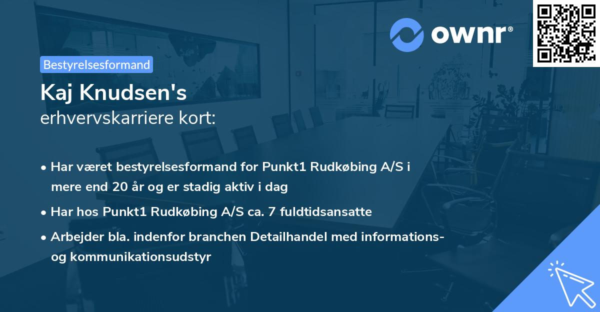 Kaj Knudsen's erhvervskarriere kort