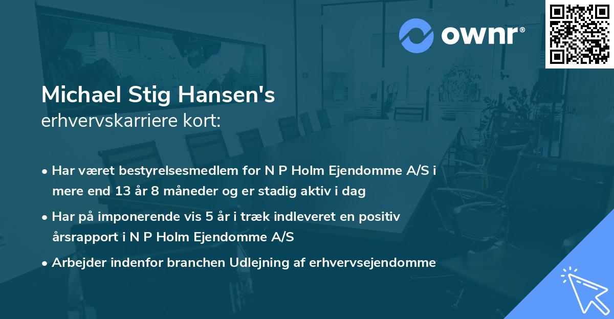 Michael Stig Hansen's erhvervskarriere kort