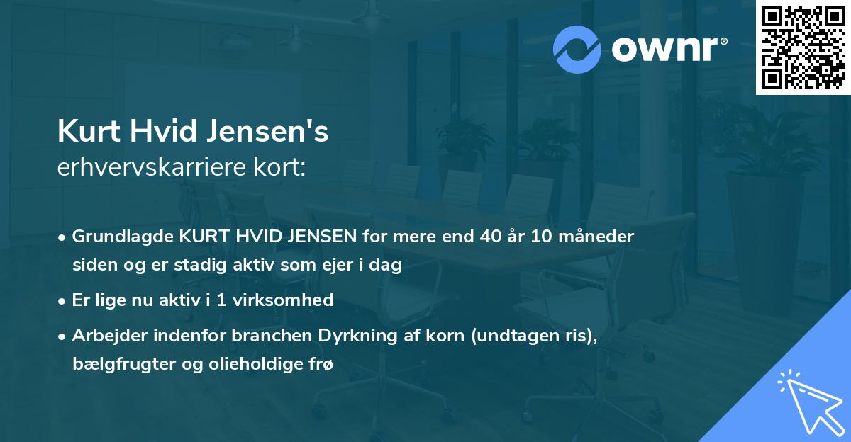 Kurt Hvid Jensen's erhvervskarriere kort