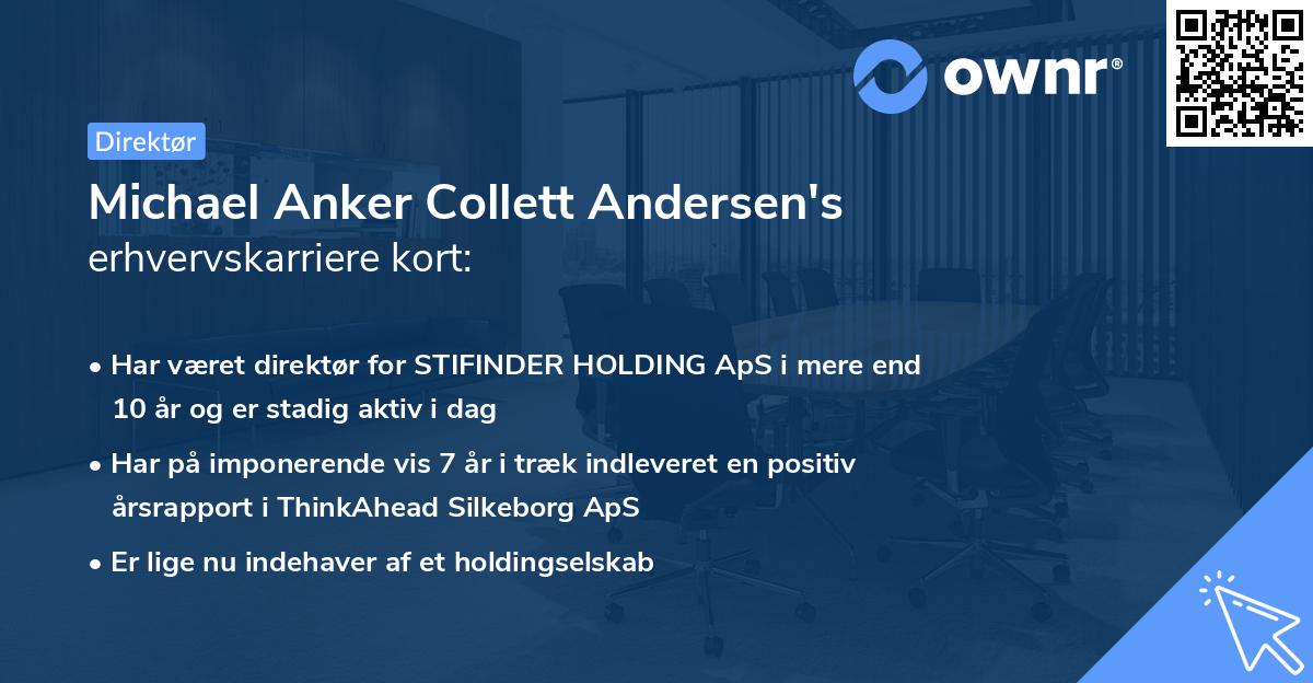 Michael Anker Collett Andersen's erhvervskarriere kort