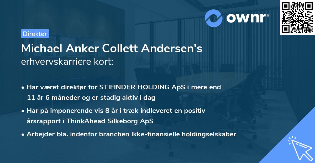 Michael Anker Collett Andersen's erhvervskarriere kort