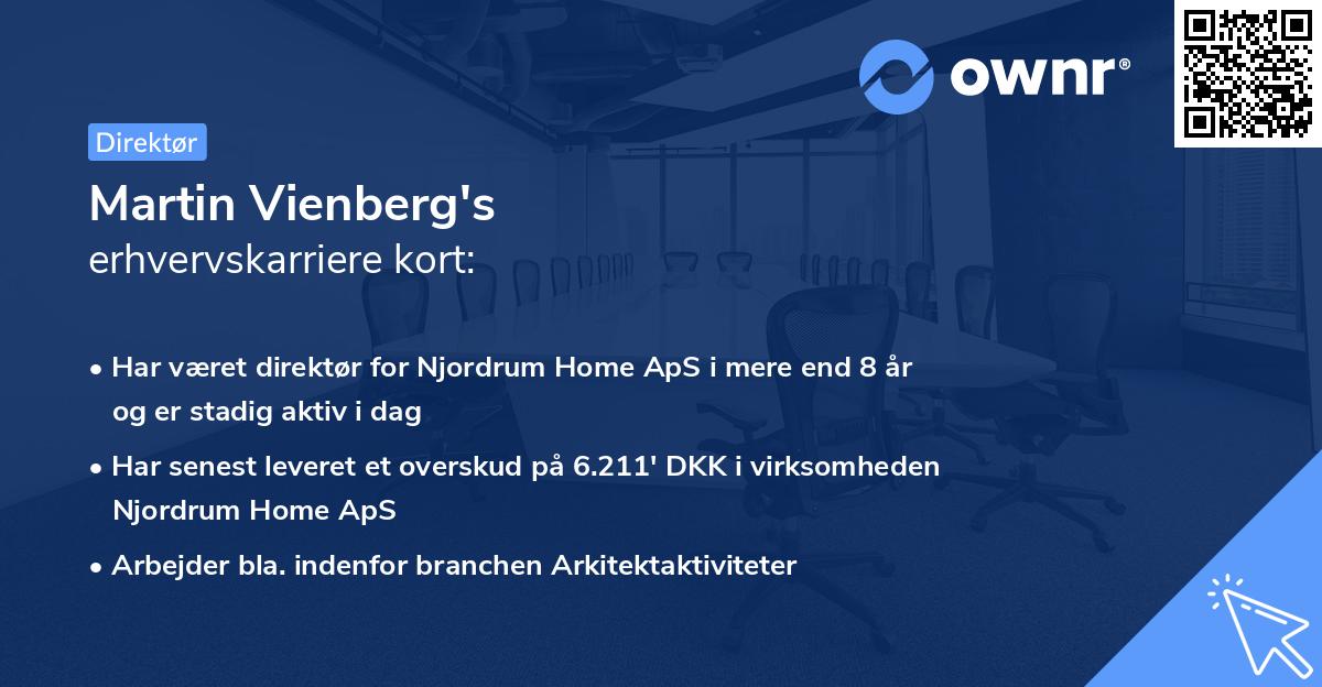 Martin Vienberg's erhvervskarriere kort