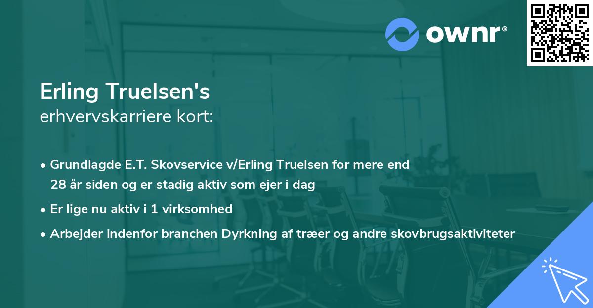 Erling Truelsen's erhvervskarriere kort