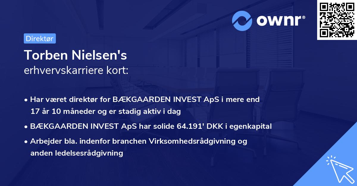 Torben Nielsen's erhvervskarriere kort