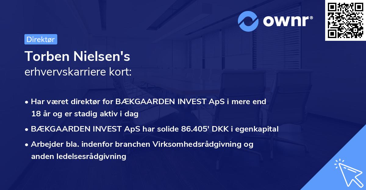 Torben Nielsen's erhvervskarriere kort