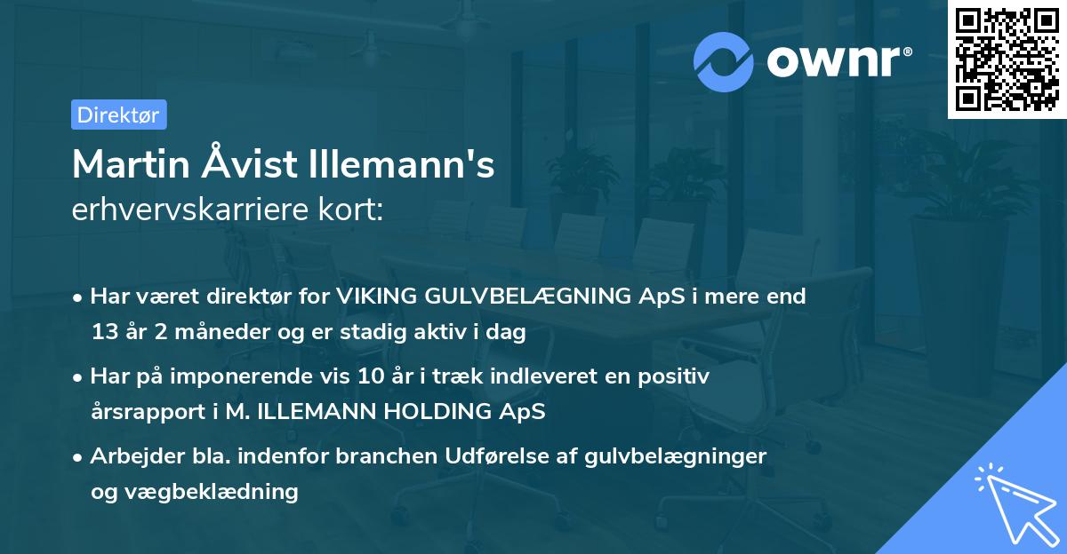 Martin Åvist Illemann's erhvervskarriere kort