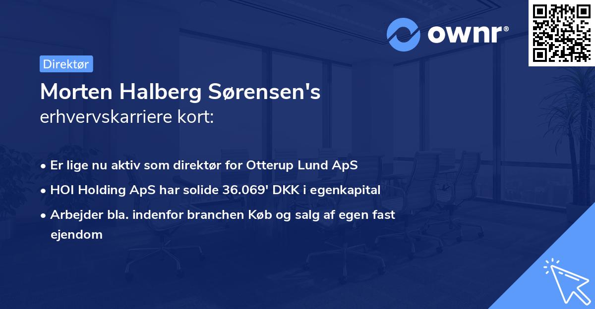 Morten Halberg Sørensen's erhvervskarriere kort