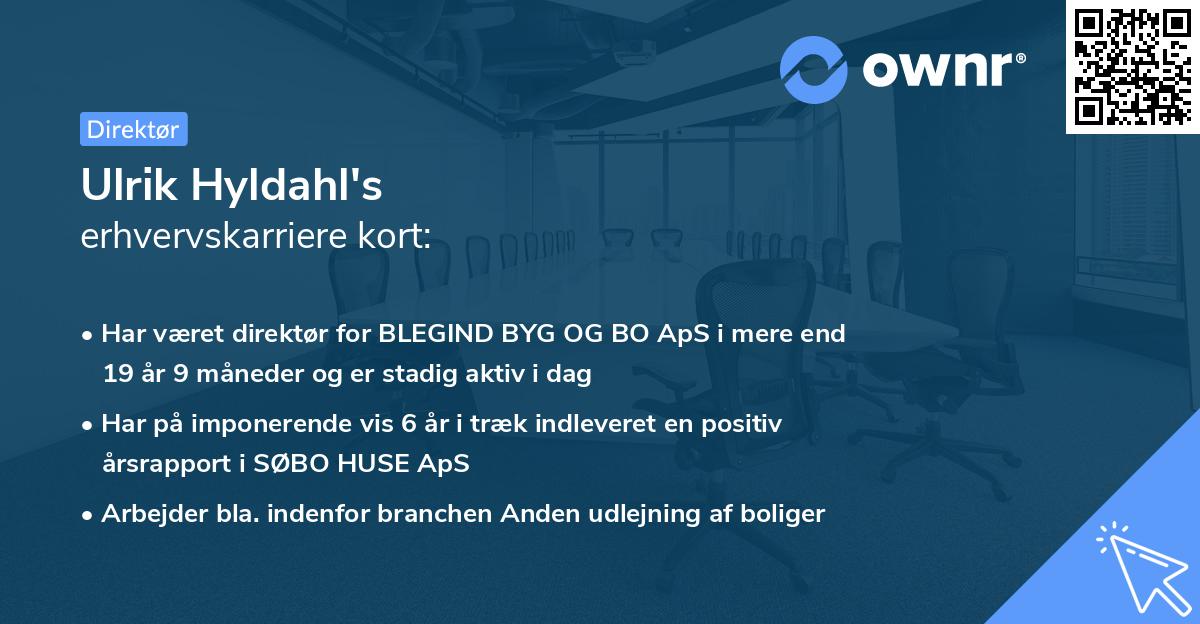 Ulrik Hyldahl's erhvervskarriere kort