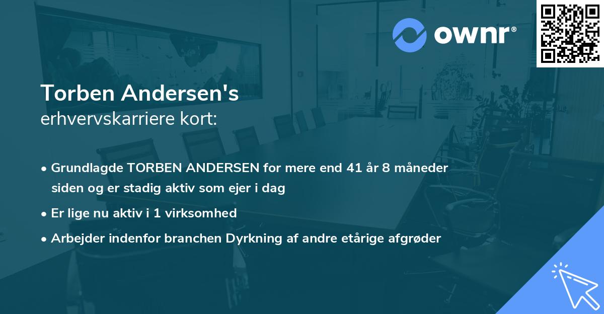 Torben Andersen's erhvervskarriere kort