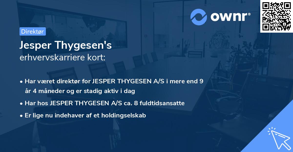Jesper Thygesen's erhvervskarriere kort