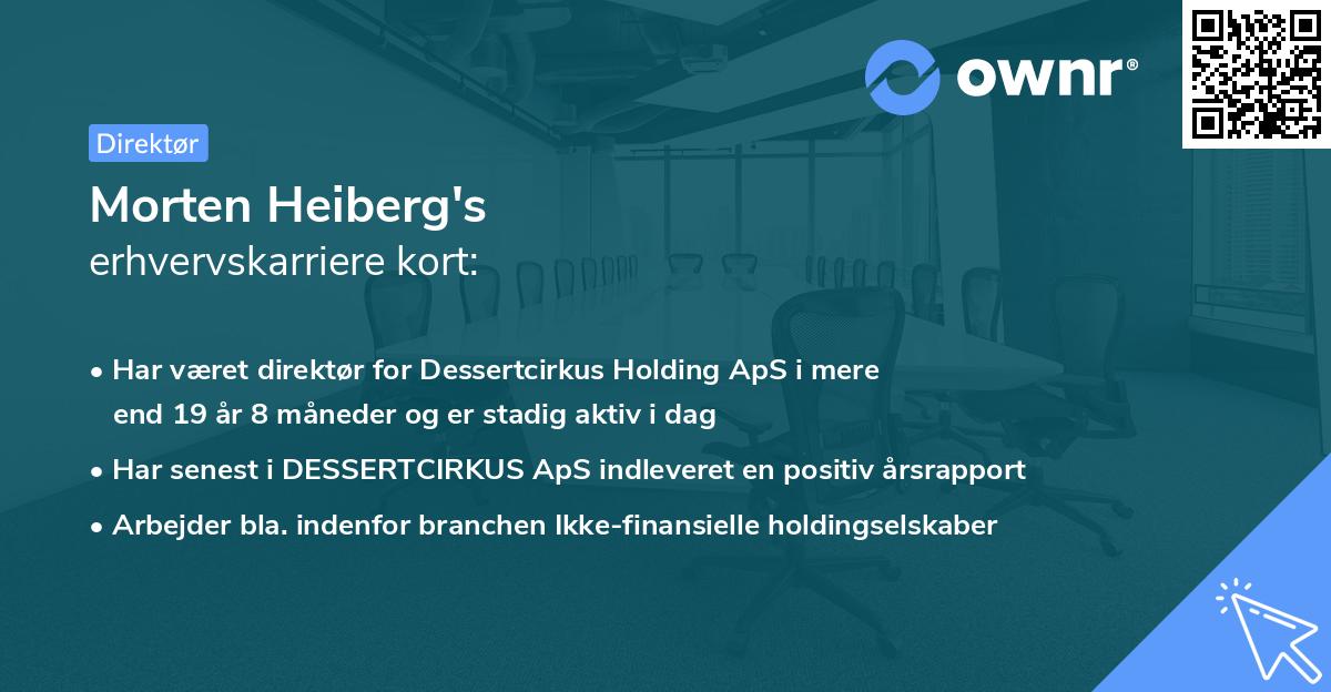 Morten Heiberg's erhvervskarriere kort
