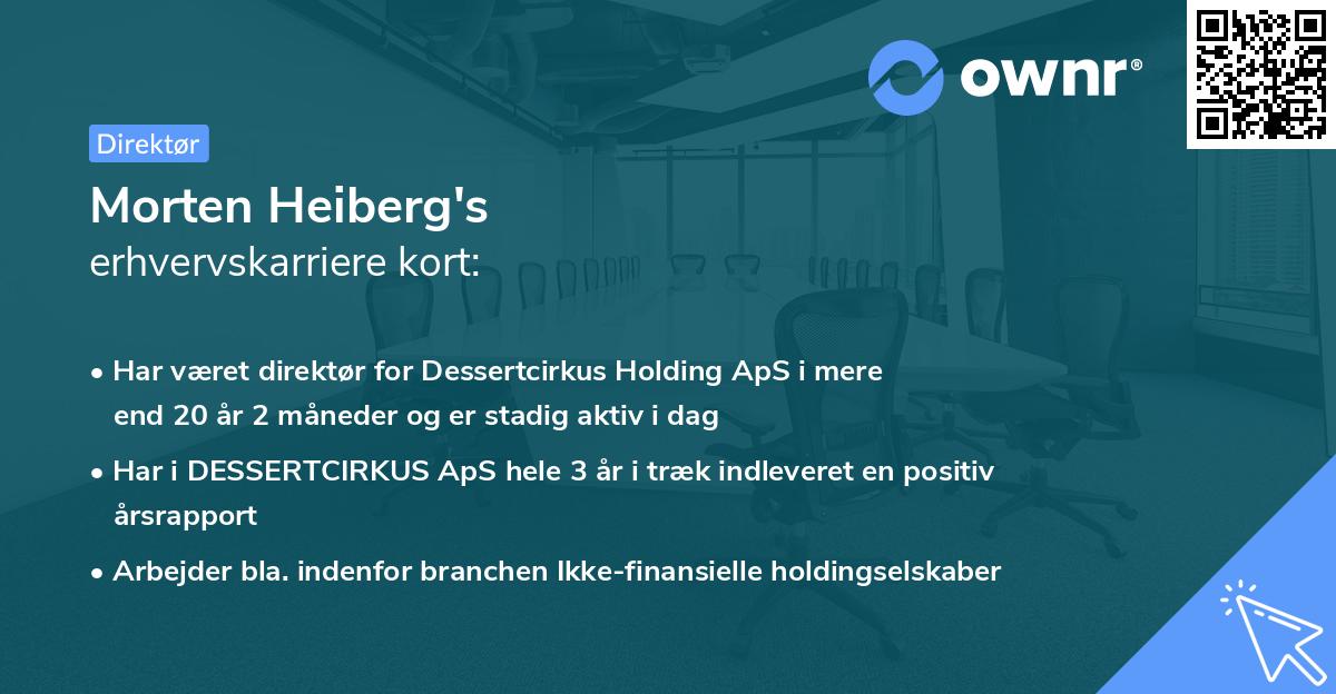 Morten Heiberg's erhvervskarriere kort
