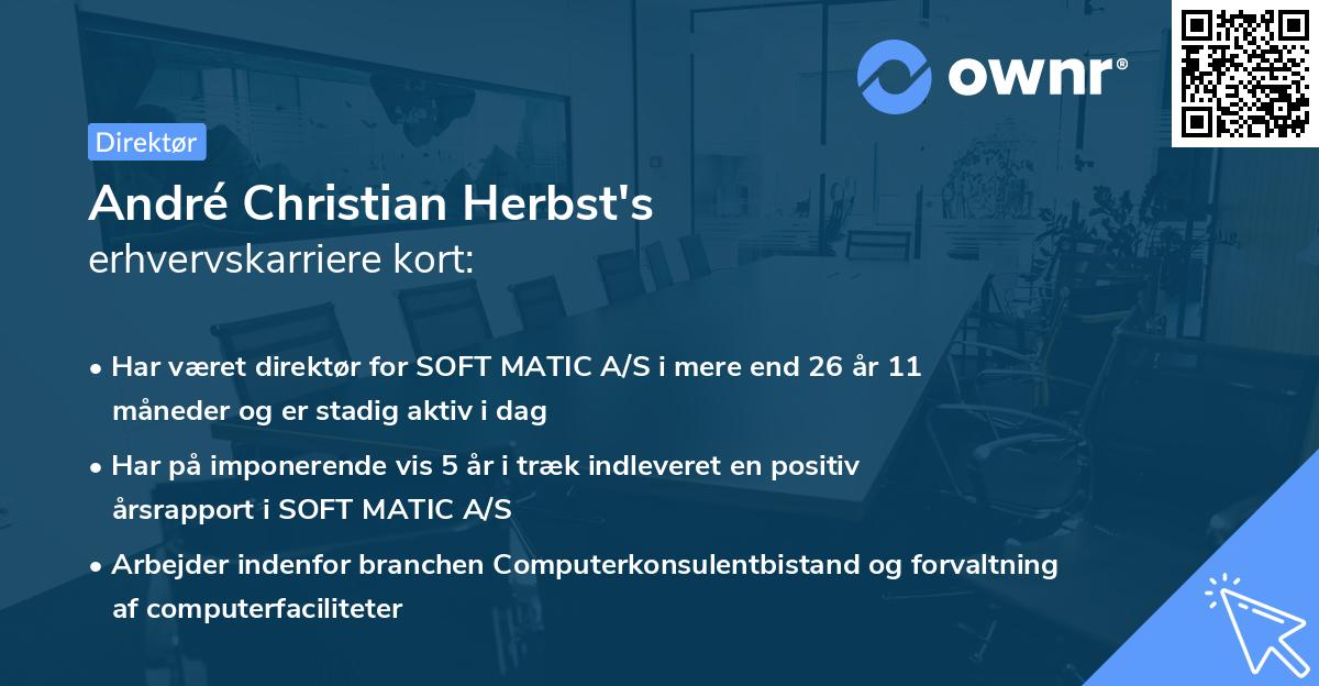 André Christian Herbst's erhvervskarriere kort