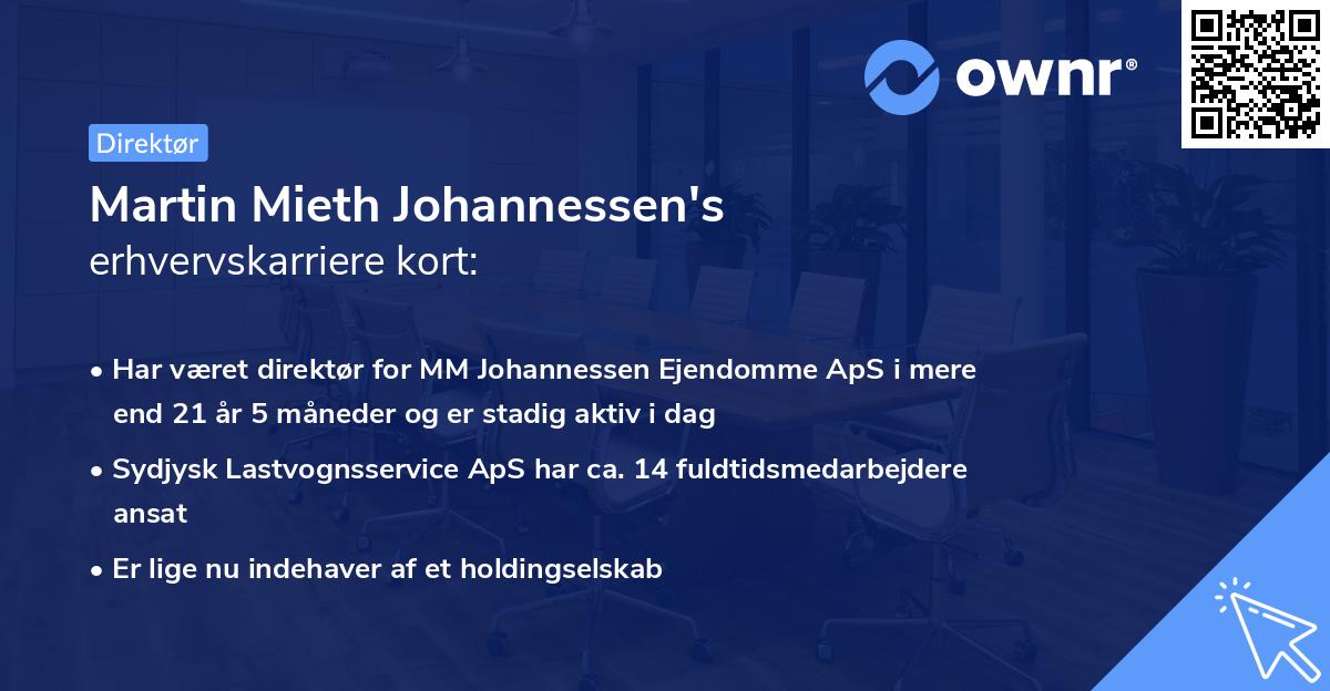 Martin Mieth Johannessen's erhvervskarriere kort