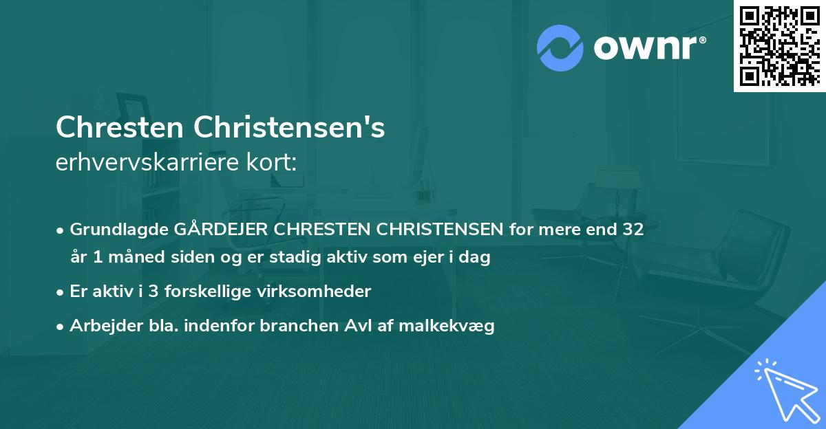 Chresten Christensen's erhvervskarriere kort