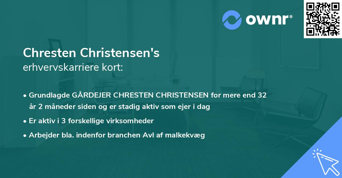 Chresten Christensen's erhvervskarriere kort