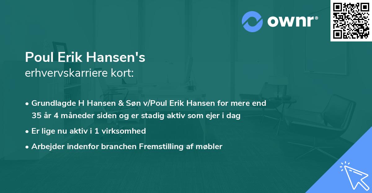 Poul Erik Hansen's erhvervskarriere kort