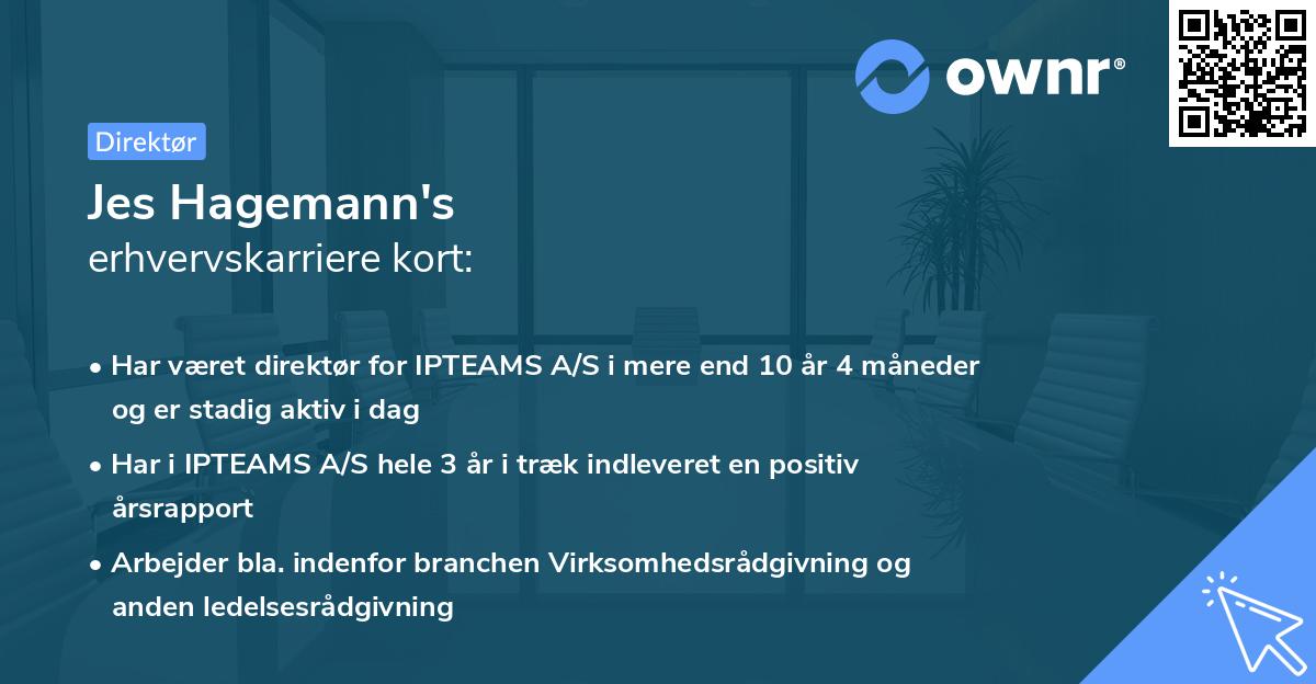 Jes Hagemann's erhvervskarriere kort